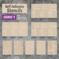 Self-adhesive stencils - Harlequin L - 11x7mm