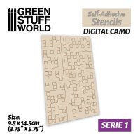 Green Stuff World - Self-adhesive stencils - Digital Camo