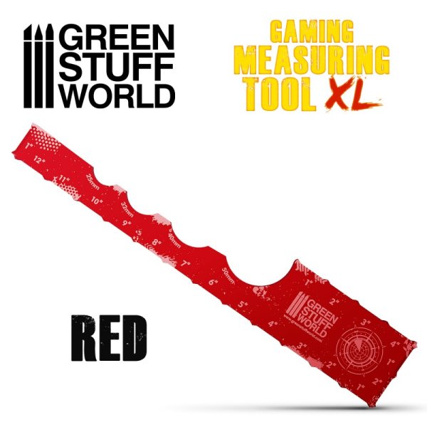 Green Stuff World - Gaming Measuring Tool - Red 12 inches