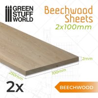 Green Stuff World - Beechwood sheet 2x100x250mm