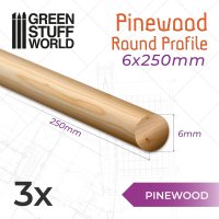 Green Stuff World - Pinewood round rod 6x250mm