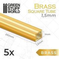 Green Stuff World - Square Brass Tubes 1.5mm