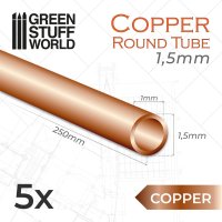 Green Stuff World - Round Copper tube 1,5mm