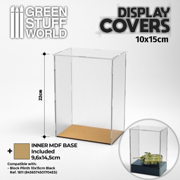 Green Stuff World - Acrylic Display Covers 100x150mm (22cm high)