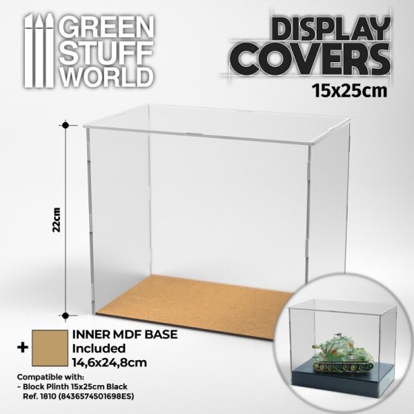 Green Stuff World - Acrylic Display Covers 150x250mm (22cm high)