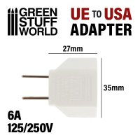 Green Stuff World - EU-USA plug adapter WHITE