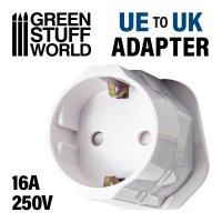 Green Stuff World - UE-UK plug adapter WHITE