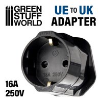Green Stuff World - UE-UK plug adapter BLACK