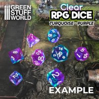 Green Stuff World - 36x D6 12mm Dice - Clear...