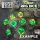 Green Stuff World - 12x D6 16mm Dice - Clear Green/Yellow