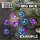Green Stuff World - 7x Mix 16mm Dice - Clear Turquoise/Purple