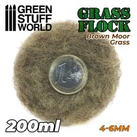 Green Stuff World - Static Grass Flock 4-6mm - Brown Moor...
