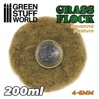 Green Stuff World - Static Grass Flock 4-6mm - SAVANNA PASTURE - 200 ml