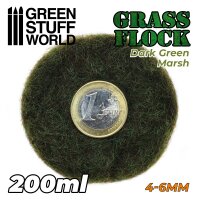 Green Stuff World - Static Grass Flock 4-6mm - DARK GREEN...