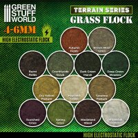 Green Stuff World - Static Grass Flock 4-6mm - SCORCHED BROWN - 200 ml