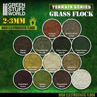 Green Stuff World - Static Grass Flock 2-3mm - DEEP GREEN MEADOW - 200 ml