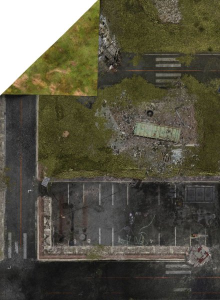 Playmats.eu - Suburbs Two-sided rubber Play Mat - 44x60 inches / 112x152,5 cm