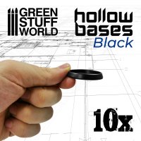 Green Stuff World - Hollow Plastic Bases - BLACK 40mm