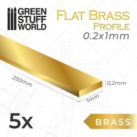 Green Stuff World - Flat Brass Profile 0.2 x 1mm