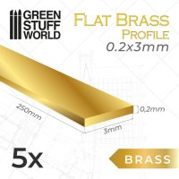 Green Stuff World - Flat Brass Profile 0.2 x 3mm