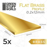 Green Stuff World - Flat Brass Profile 0.2 x 12mm