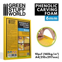 Green Stuff World - Phenolic Carving Foam 6mm - A4 size