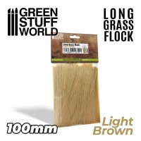 Green Stuff World - Long Grass Flock 100mm - Light Brown