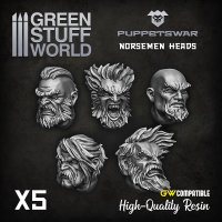 Green Stuff World - Norsemen heads