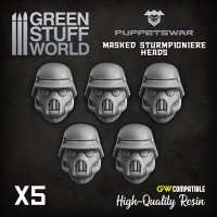 Green Stuff World - Masked Sturmpioniere heads