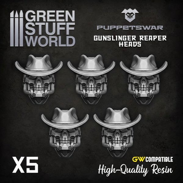 Green Stuff World - Gunslinger Reaper heads