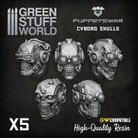 Green Stuff World - Cyborg Skulls Heads