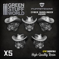 Green Stuff World - Cyber Gunslinger Heads