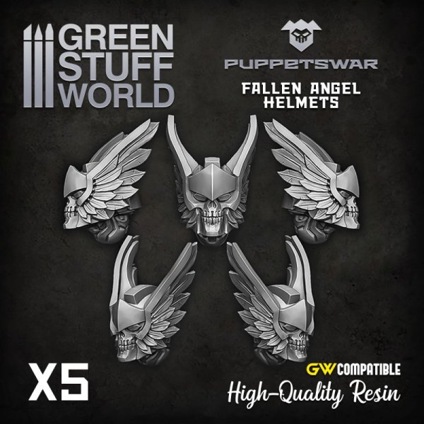 Green Stuff World - Fallen Angel Helmets