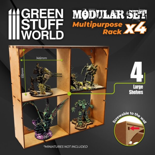 Green Stuff World - MDF Multipurpose Rack x4