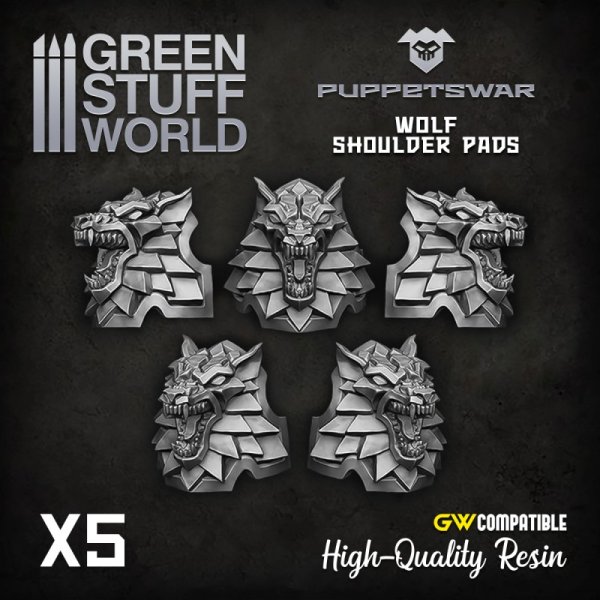 Green Stuff World - Wolf Shoulder Pads