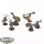 Sonstige Tabletops - Seraphon - 6 Frog Warriors - gut bemalt