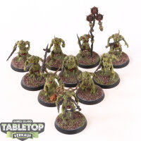 Chaos Daemons - 10 Plaguebearers of Nurgle - gut bemalt