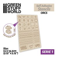 Green Stuff World - Self-adhesive stencils - Orcs