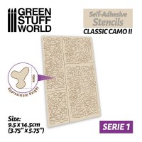 Green Stuff World - Self-adhesive stencils - Classic Camo 2