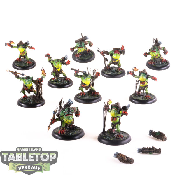 Hordes - Skorne - 10 Croak Raiders - gut bemalt