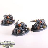 Space Wolves - 3 Outriders - gut bemalt