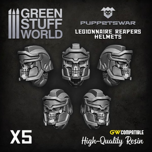 Green Stuff World - Masked Legionnaire helmets 2