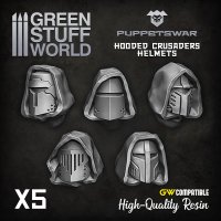 Green Stuff World - Hooded Crusaders helmets