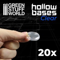 Transparent Hollow Plastic Bases - ROUND 28,5mm