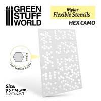 Green Stuff World - Flexible Stencils - HEX CAMO (4x5mm)