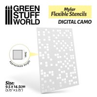 Green Stuff World - Flexible Stencils - DIGITAL CAMO (5mm)