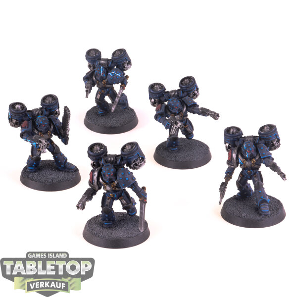 Horus Heresy - 5 x Night Lords MKV Assault Squad - gut bemalt