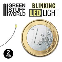 Green Stuff World - BLINKING LEDs - GREEN – 2mm