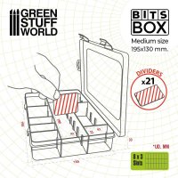 Green Stuff World - Removable plastic BITS BOX – M
