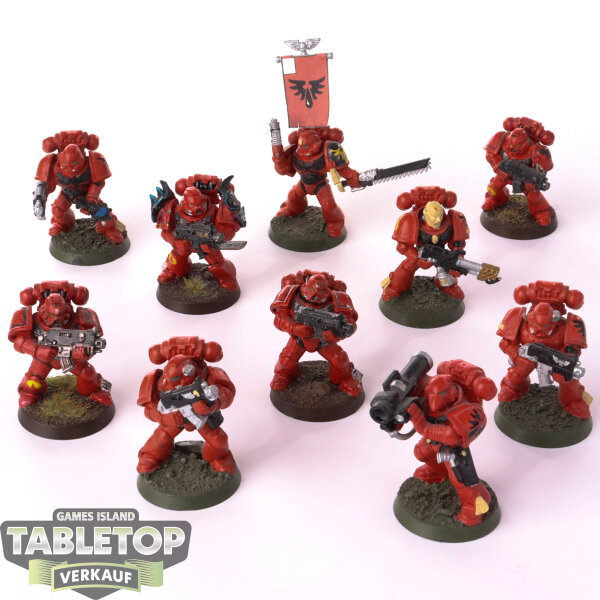 Blood Angels - 10 x Tactical Squad klassisch - bemalt